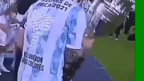 Messi in a celebratory mode
