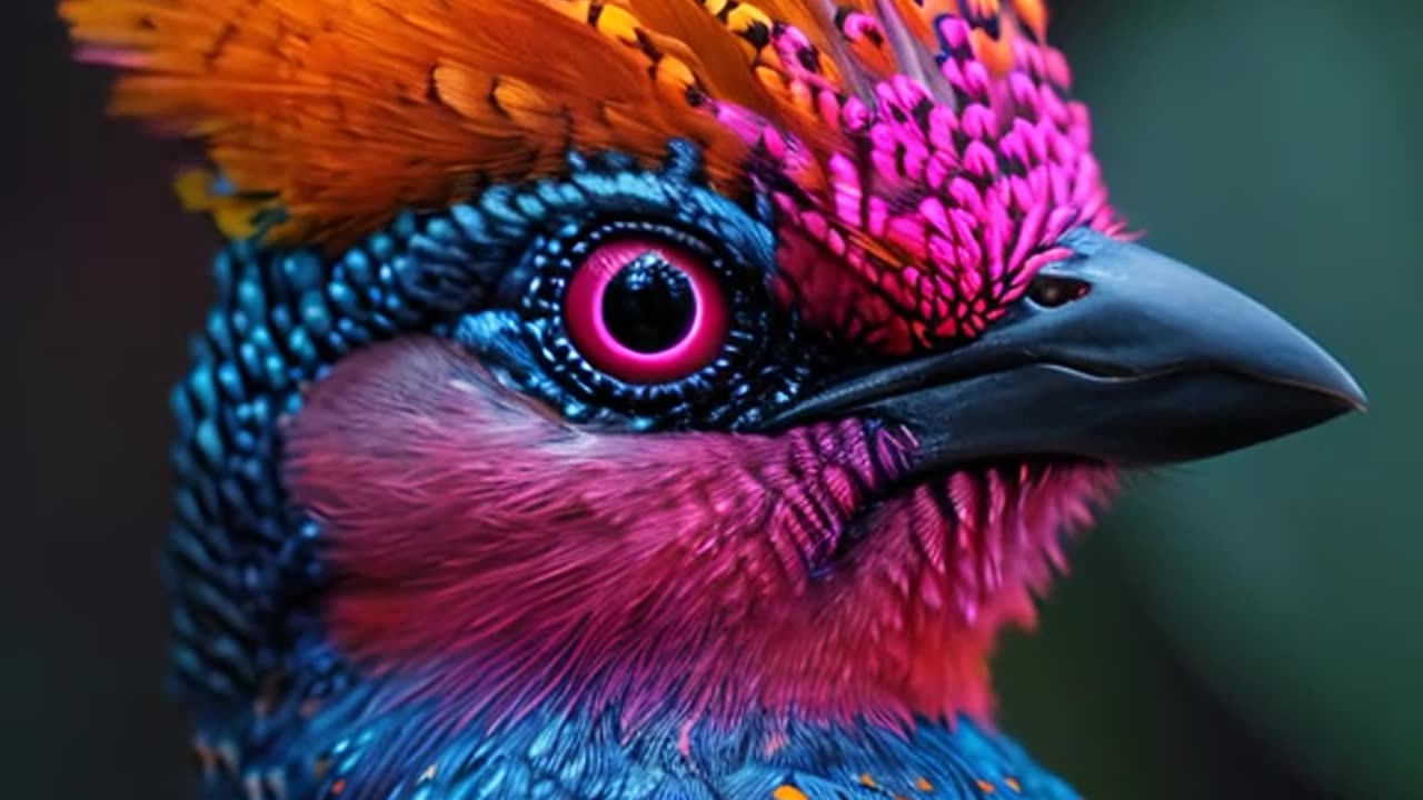 "Vibrant Plumage Parade: A Spectacle of Colorful Birds"