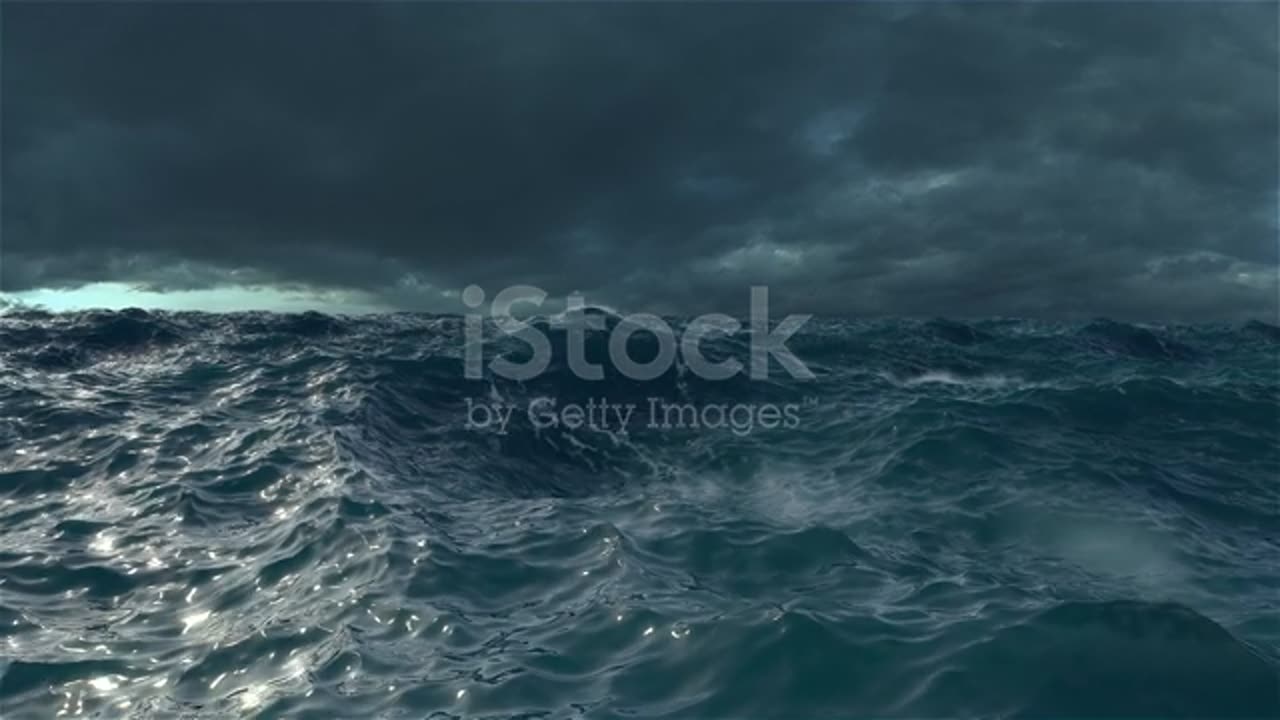 high sea water waves