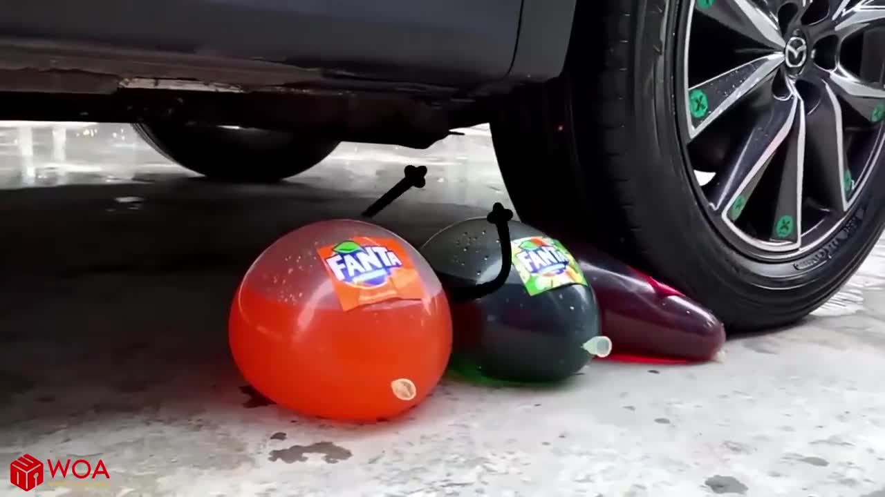 Crushing Crunchy & Soft Things by Car | Experiment: Car Nail vs Watermelon