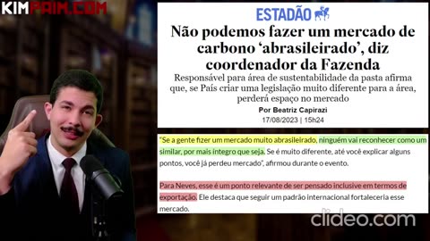 Querem nos deixar de joelhos para o mercado de créditos de carbono estilo União Europeia.