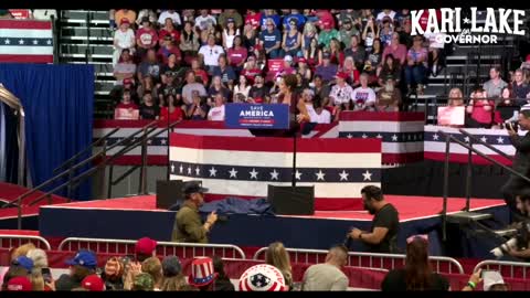 Kari Lake’s electric entrance to the Trump Save America Rally in Prescott Valley, AZ