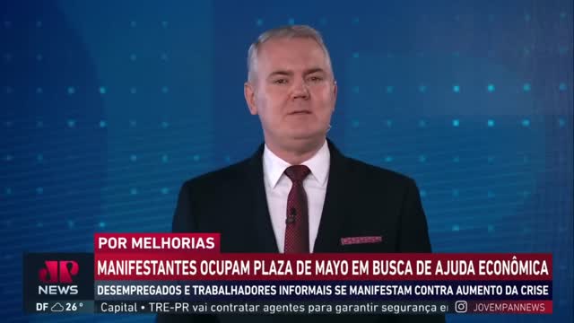 Manifestantes se reúnem na Argentina para pedir por melhores condições de trabalho