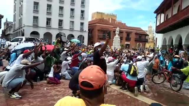 Con oración terminó la marcha de los trabajadores de las playas