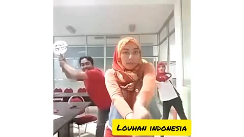 Funny dancing at office