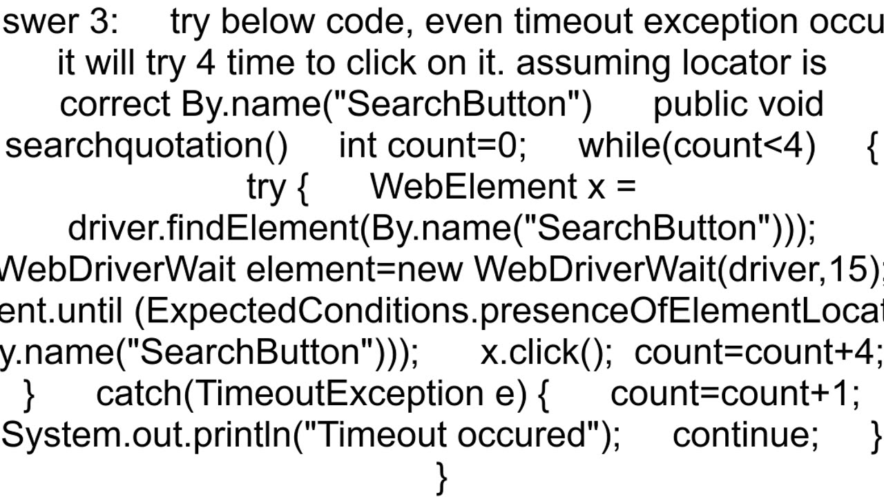 Selenium webdriver throwing timeout exception