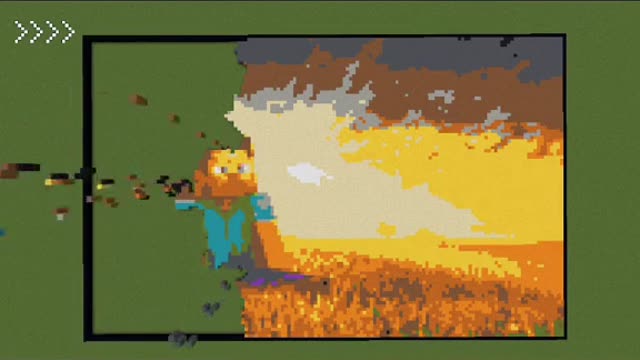 He got banned for this minecraft art