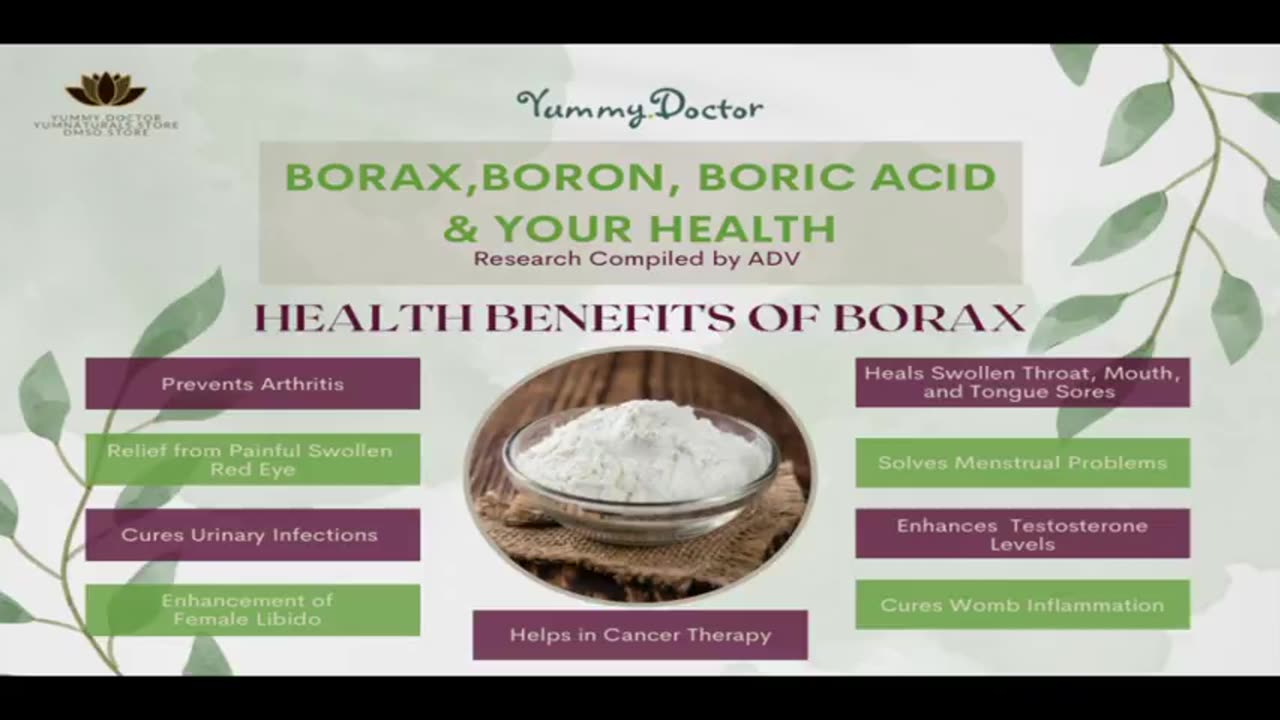 ▶️ BORAX FOR ARTHRITIS, OSTEOPOROSIS, MENOPAUSE, CANDIDA, BREAST AND PROSTATE CANCER