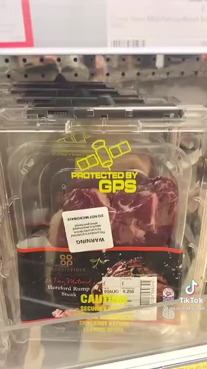 YOUR MEAT NOW COMES IN A SECURITY PACKAGE - PROTECTED BY GPS