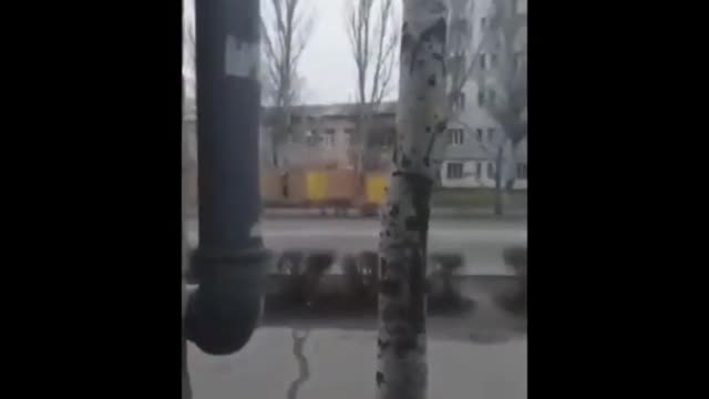 shelling of Russian soldiers from the school building. Melitopol Ukraine