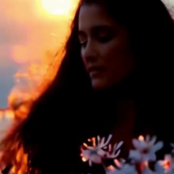 ai short video girl in evening sun