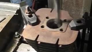 Boring a Motorcycle Cylinder on a Milling Machine