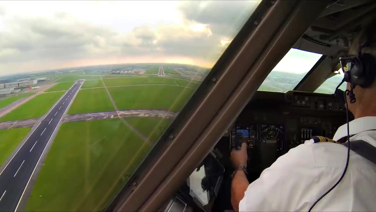 Cab view of landing