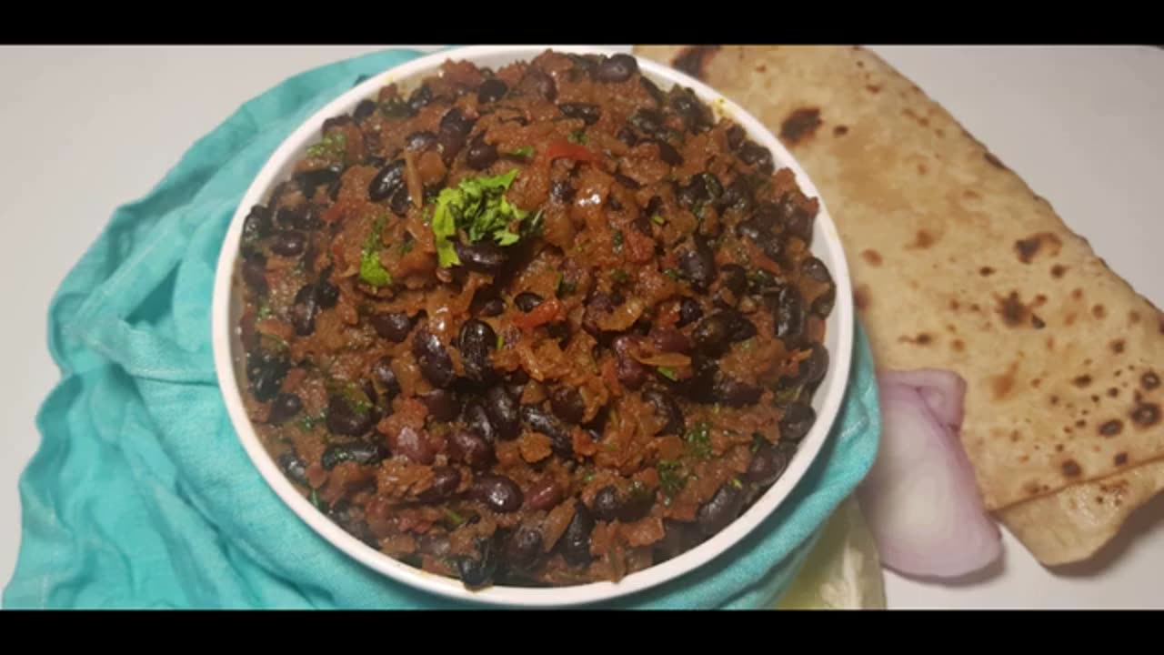 Indian style black beans masala curry recipe👌