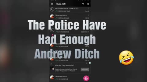 Andy Ditch Calls Cops and They Dont Care