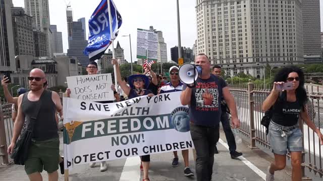 Medical Freedom March Brooklyn Bridge