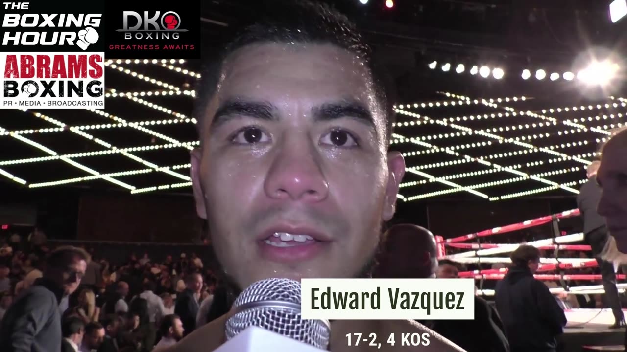 Edward Vazquez Talks after KO over Kenneth Taylor