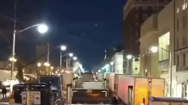 Canadian truckers have parked in front of parliament