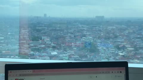 Suasana bandung dari atas dipagi hari