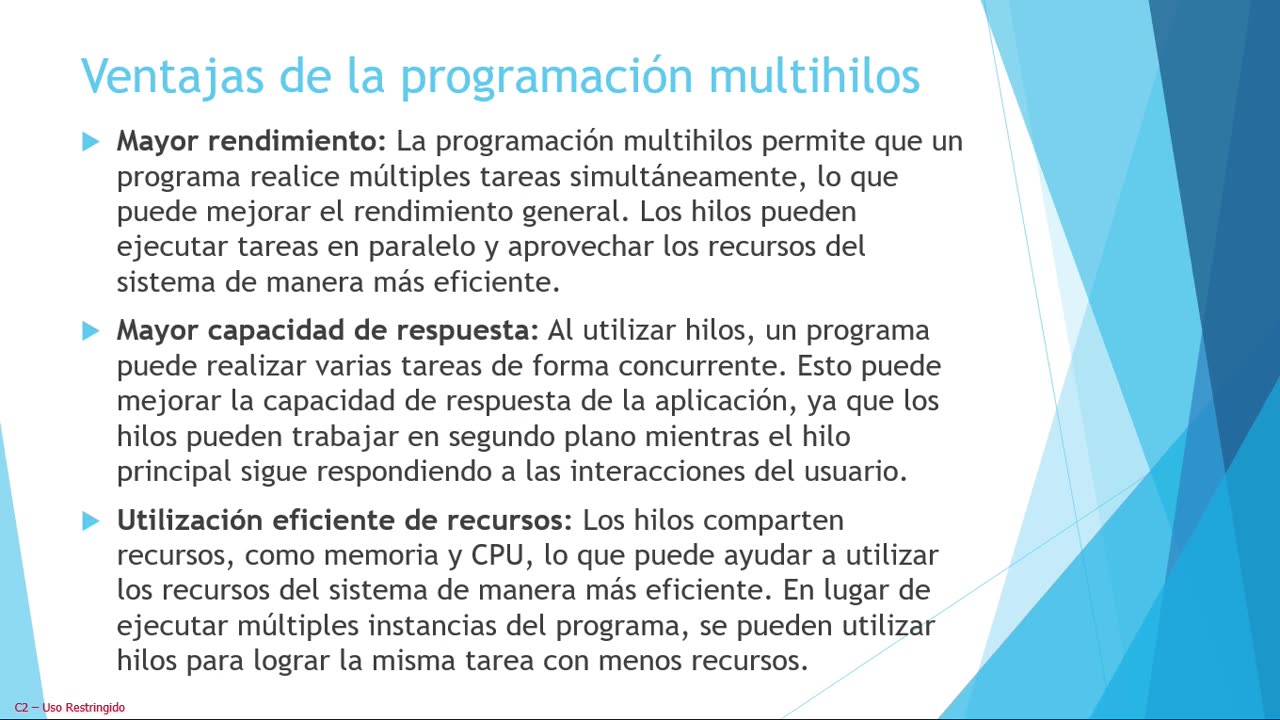 Conceptos básicos de programación. Parte 6. Programación multihilos.