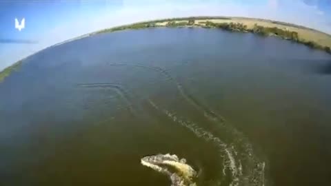 Ukrainian Drone Chases Down Russian Boat