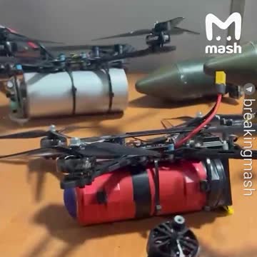 Ukraine tapes cannisters of chemicals to drones