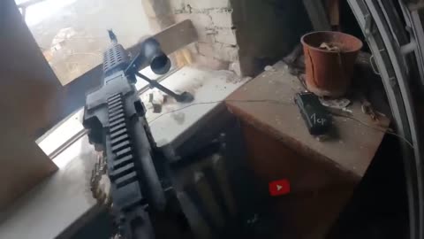 Ukrainian M240 Gunner Operations in Bakhmut 2023