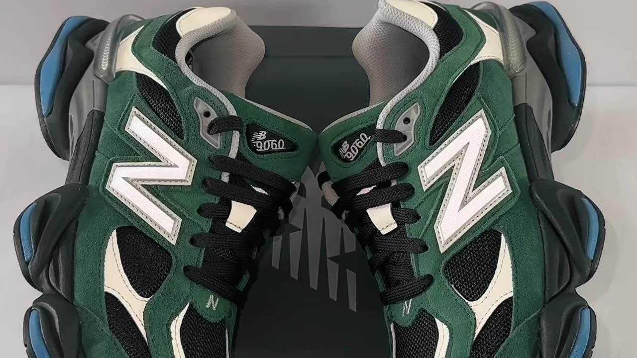 A perfect pair for the fall season! 🍂 Shop the New Balance 9060 Team Forest Green now at 750Kicks 🤩