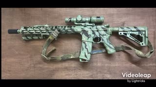 Tiger Stripe AR15 Paint Job