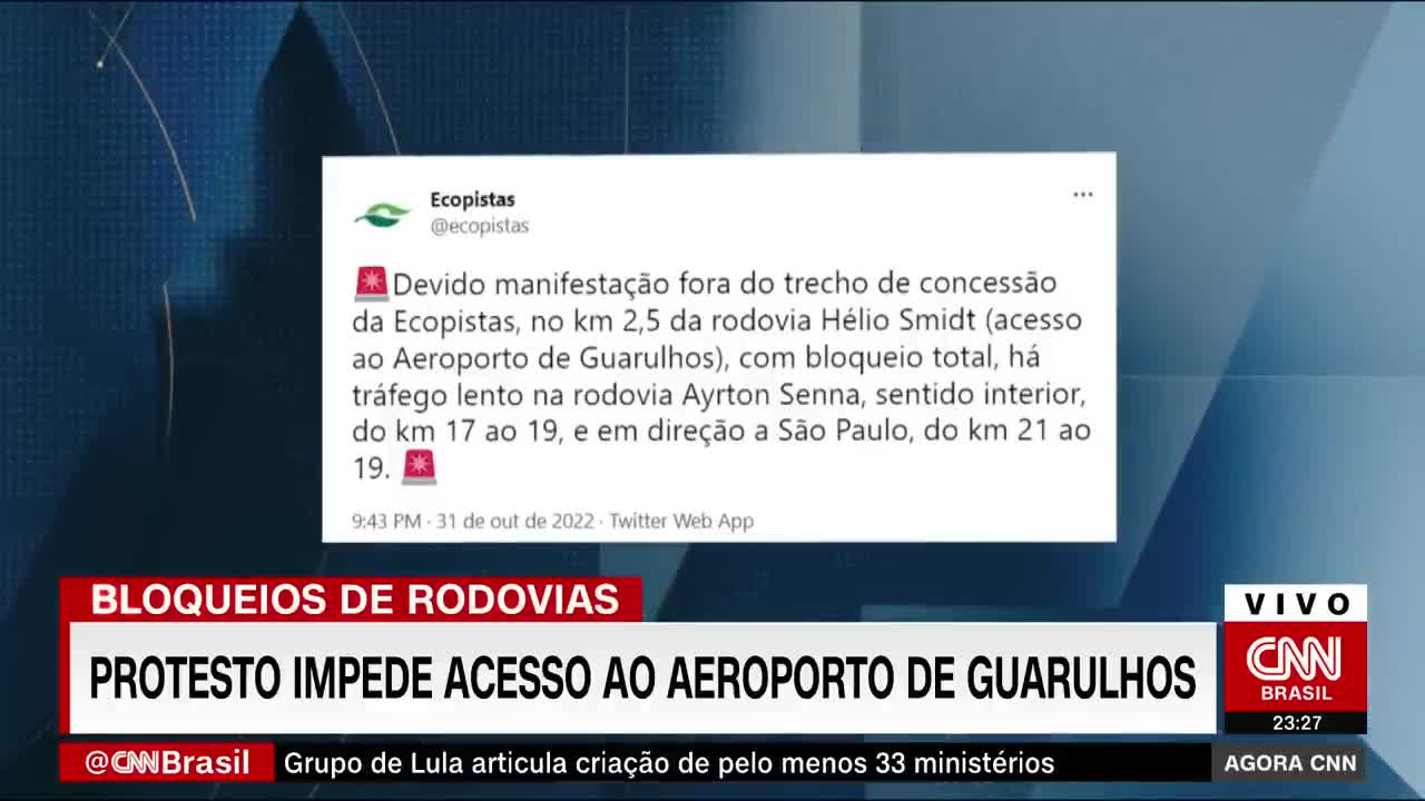 Protesto impede acesso ao aeroporto de Guarulhos, em SP | AGORA CNN