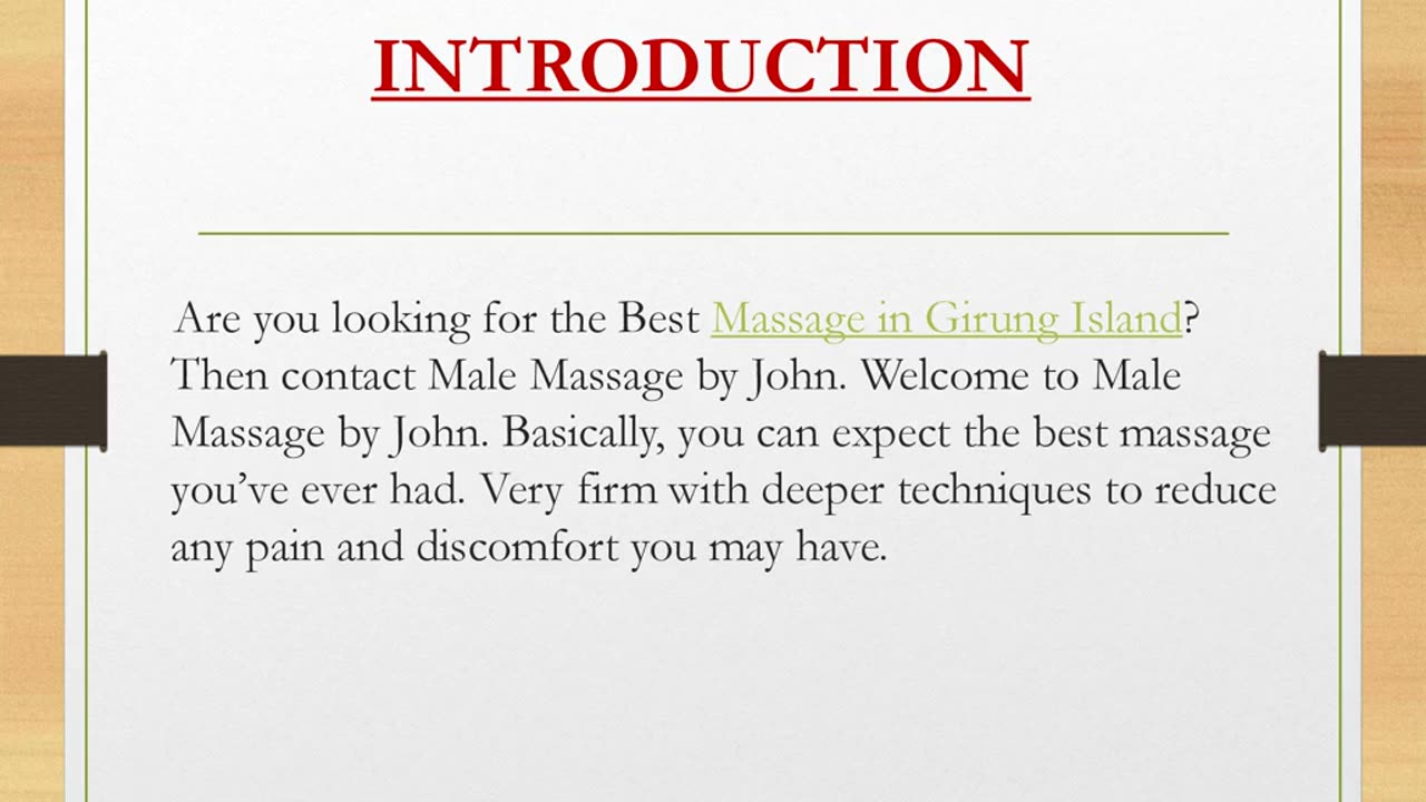 Best Massage in Girung Island