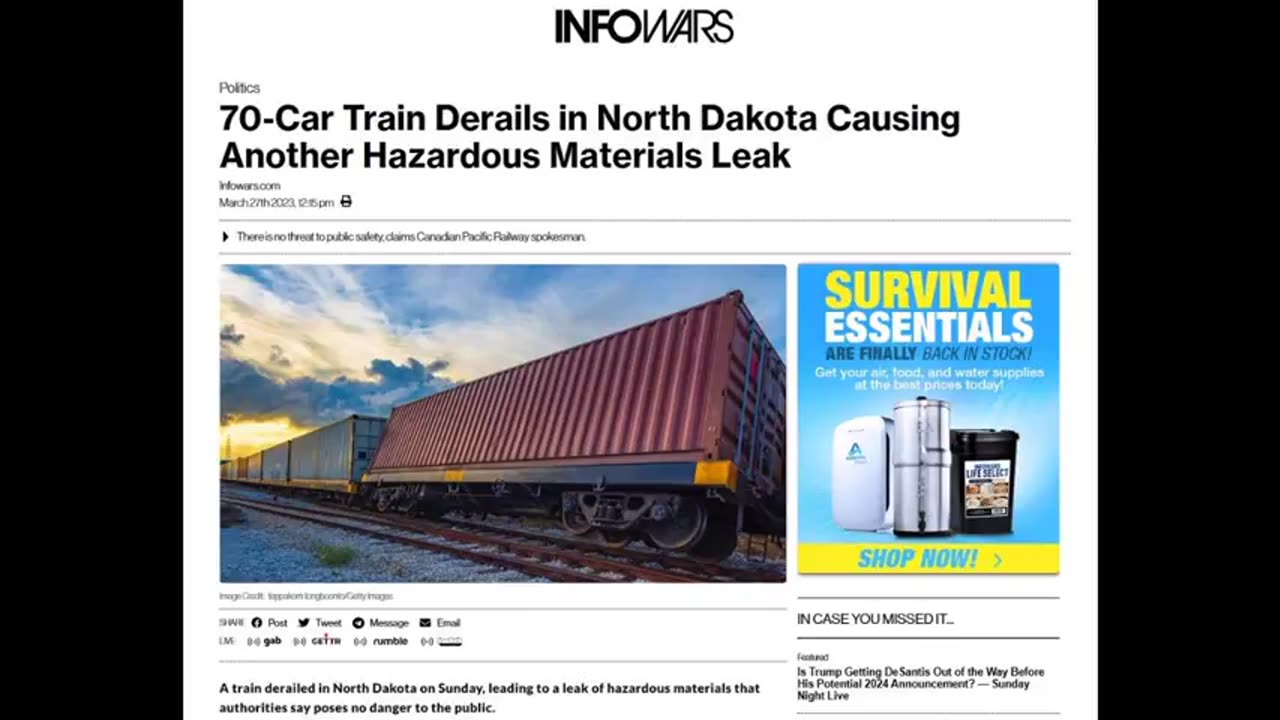 TRAIN DERAILMENT IN RICHLAND COUNTY, NORTH DAKOTA [WAHPETON/BRECKENRIDGE DAILY NEWS]