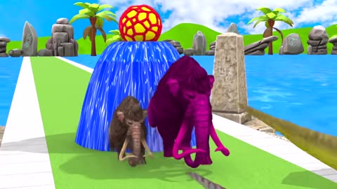 Paint Animals： Cow Duck Elephant Tiger Hippo Funny 3d A4