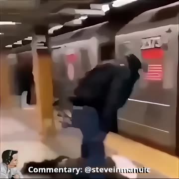 He spit and got hit. Several times.