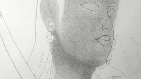 Shri Ram drawing Mata Sita sahit drawing Braj artist dwara banai gai drawing