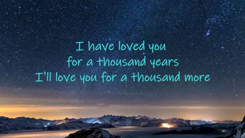 Christina perri - thousand year lyrics video