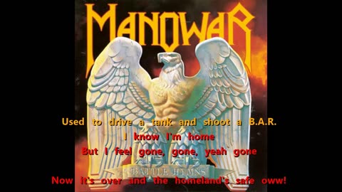 Manowar - Shell Shock {shoulder-launched karaoke}