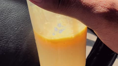 how to drink mango shake difficult