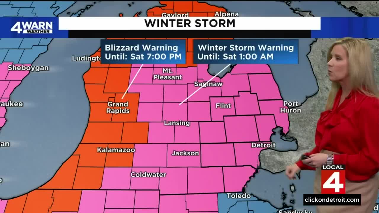 Updated winter storm snow predictions, timeline for Metro Detroit