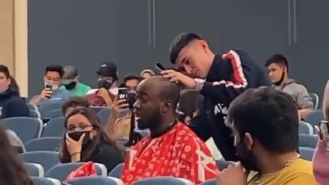 Student gets haircut in class?!?!