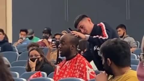 Student gets haircut in class?!?!