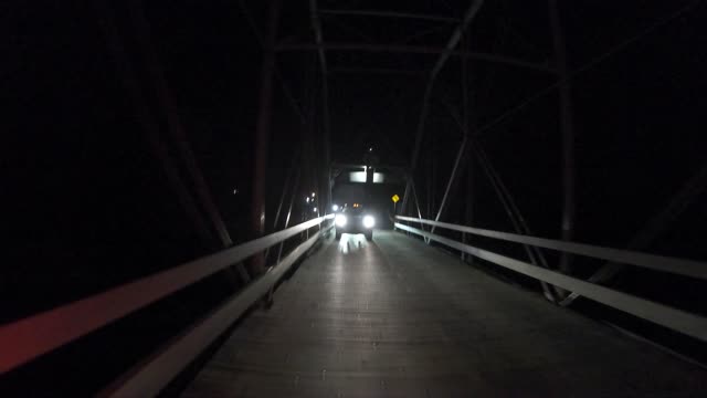 Driving Around Thru 04-21-2022 Back 4K NJ New Jersey PA Pennsylvania Dingmans Ferry Bridge @ Night