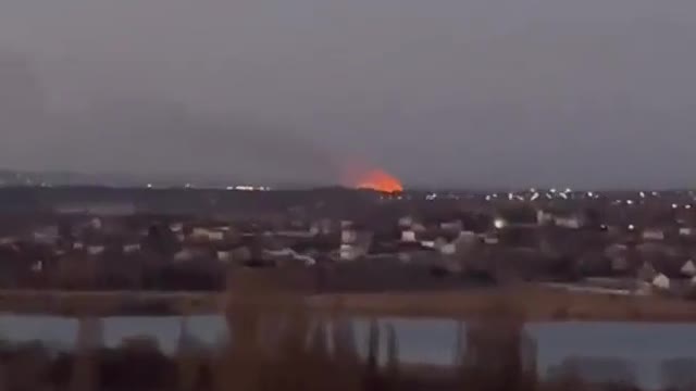 Large-scale fire in Ukrainian Krivoy Rog
