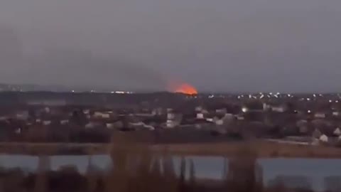 Large-scale fire in Ukrainian Krivoy Rog