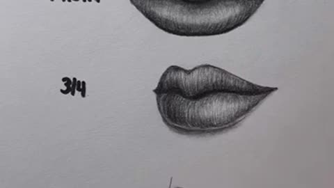 How to draw realistic lips 👄 by Drawingzon!