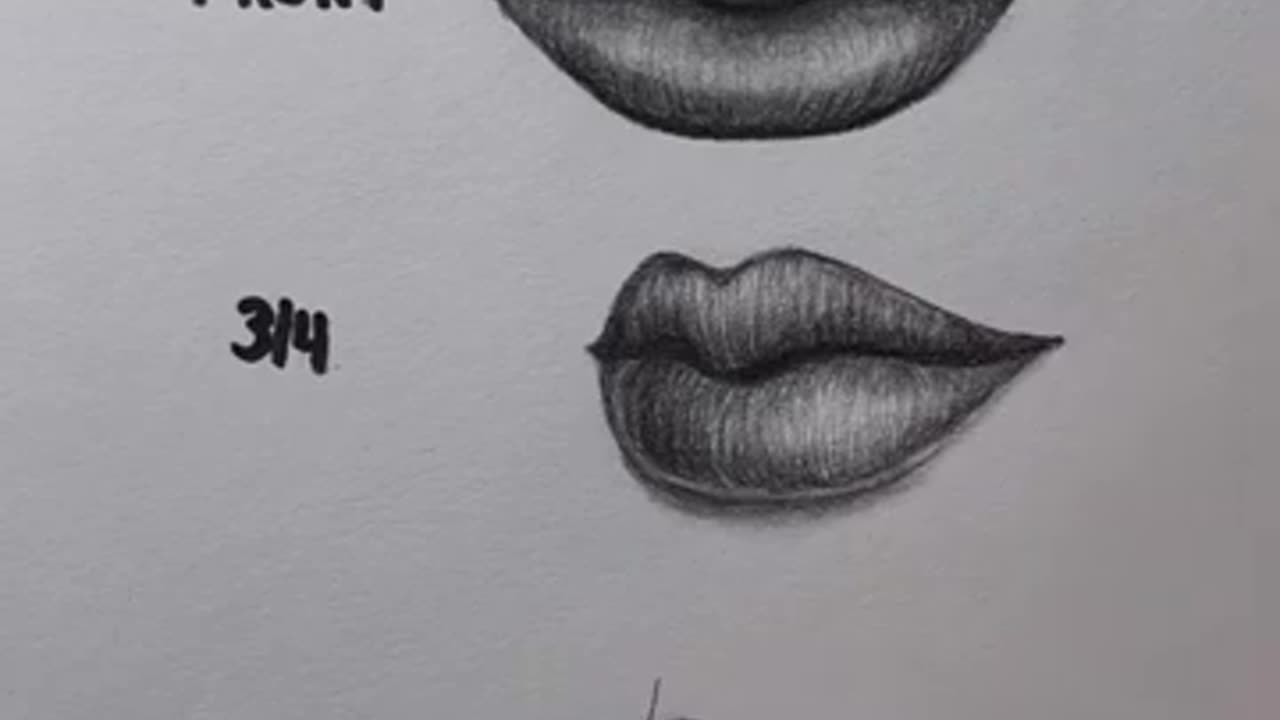 How to draw realistic lips 👄 by Drawingzon!