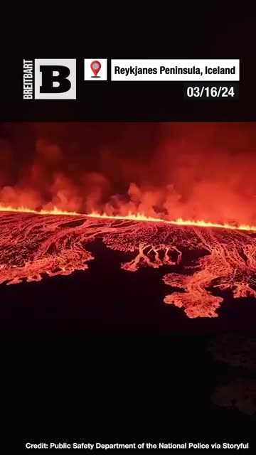 Iceland Eruption! Stunning Lava Flows from Volcano in Reykjanes Peninsula