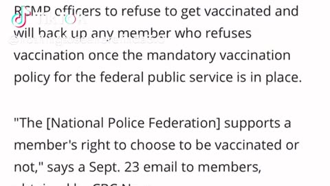 RCMP were not forced to get the 💉