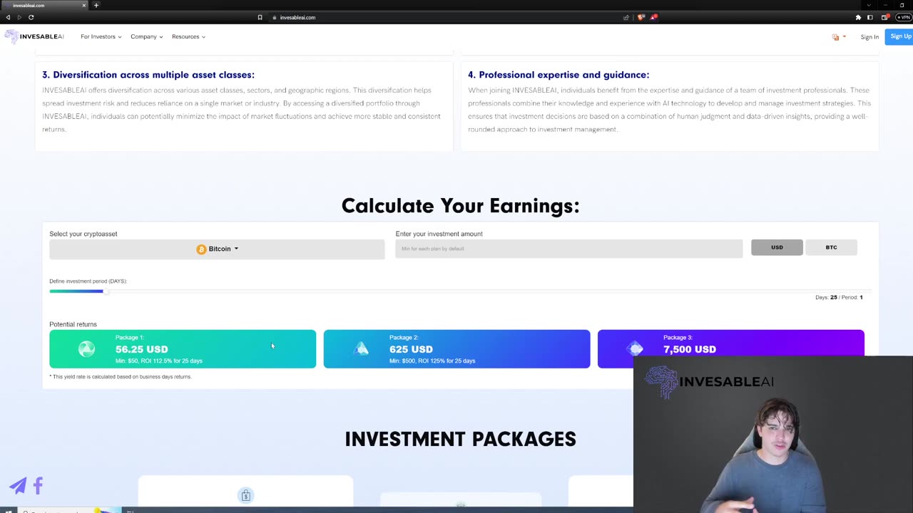 Website Navigation and Features | INVESABLEAI