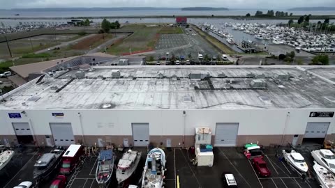 Drone shows US headquarters of Titanic sub operator
